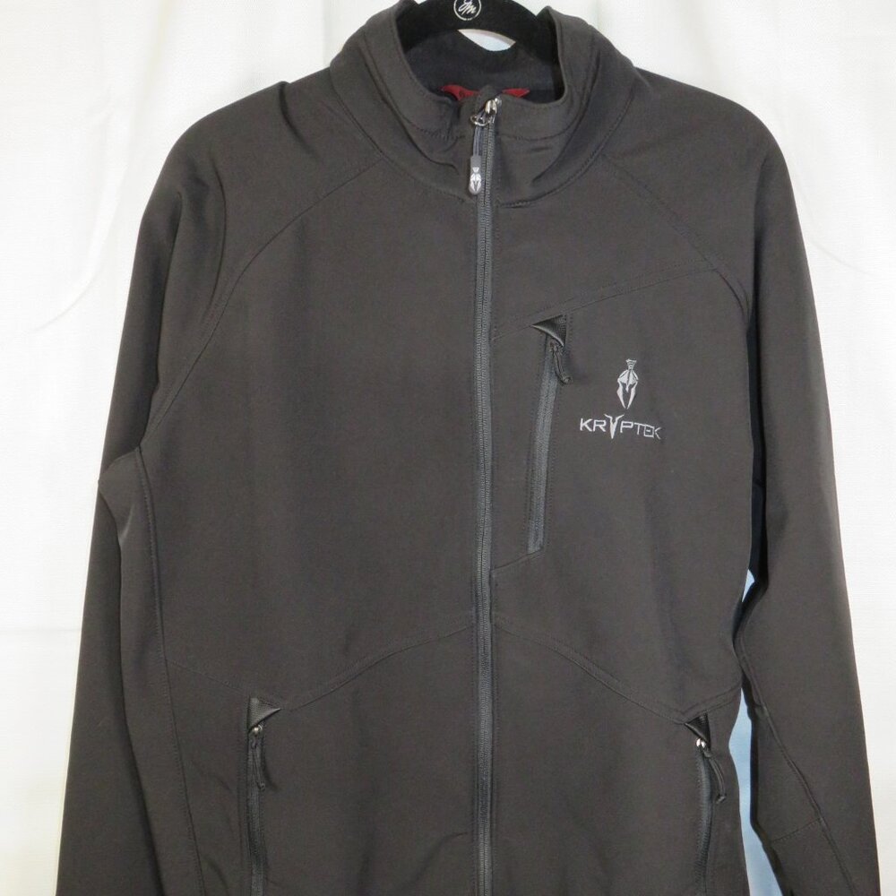 Kryptek Theron Jacket Black Softshell Windproof Tactical Hunting Mens L Large